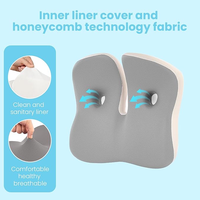 OVRST Seat Cushion,Office Chair Memory Cushion, Ergonomic Design, Relieve Sciatica and Long-Term Sitting Pain, Suitable for desks, car Seats, Games, wheelchairs