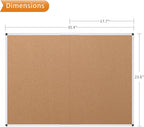 VIZ-PRO Cork Bulletin Board/Foldable Noticeboard, 36 X 24 Inches, Silver Aluminium Frame