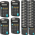Riccioney 24 Pack Basic Mini Calculators - 8 Digit Display, Solar Battery & AC Power, Handheld for Office, School & Home