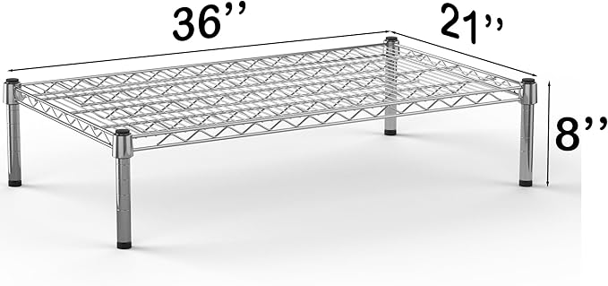 Regal Altair 21''W x 36''L x 8''H Chrome Plated Wire Dunnage Rack | Off The Floor Storage