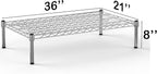 Regal Altair 21''W x 36''L x 8''H Chrome Plated Wire Dunnage Rack | Off The Floor Storage