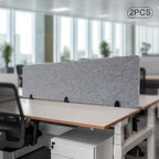 Desk Divider Mounted Privacy Panel, 2Pcs Privacy Panels for Classrooms, Libraries, Business Counters (Grey, 60 x 16 in)
