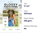 11x17 Photo Paper Glossy, Goefun 200 GSM/54 LB Photo Printer Paper for Inkjet Printer and Dye Ink,100 Sheets