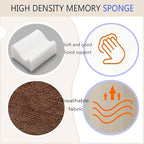 COMFelicify Foot Rest for Under Desk at Work, Ergonomic Under Desk Footrest with Washable Cover, Memory Foam Foot Stool for Office Chair & Gaming Chair, Back & Hip Pain Relief, Brown