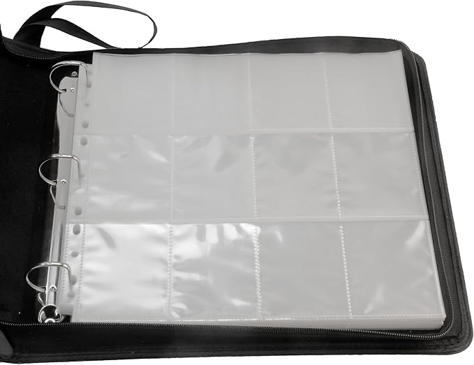 Ursae Minoris 3 D-Ring Large Format Zipper Binder for Up to 600 Sports/Trading Cards - Dark Gray