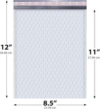 White Poly Bubble Mailers 7.25x12 inch #1 | Self Seal Padded Envelopes | Cushioned Bubble Mailer | Usable Size 7.25x11 | WaterProof | Lightweight mailing Shipping Bags | 100 Pack Bulk | Made in USA
