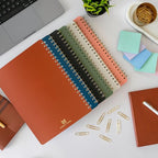 Merely Home | Ultimate Yearly, Daily, Weekly, Monthly Planner | 8.25" x 11.75" | To Do List Notebook for Work | Simple Design | Multiple Layouts | Academic Planner and Organizer Notebook (Pink, Yearly Planner - Portrait)