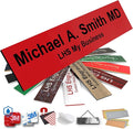 Engraved Custom Door Plate Red Plastic Office Door Sign with Black Letters - Made in USA 2x12 B14