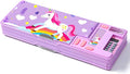 Pop Up Multifunction Pencil Case, Cute Cartoon Pen Box Organizer Stationery with Calculators, Sharpener, Schedule, School Supplies, Best Birthday Gifts for Kids