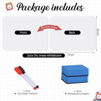 Affrolling 2 Sets Small Whiteboard Dry Erase Boards 5" x7'' Mini Double Sided Dry Erase Lap Boards with Markers Erasers Pen Holders Personal Whiteboards for Students Classroom Teacher