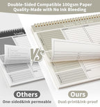 104 Pgs Weekly To Do List Notepad, 52 Duplex-Printed Undated Sheets 100 GSM（8.5"×11") Weekly Desk Planner For Work Home School Office Desk Accessories Supplies & Goal Setting Tasks - Beige
