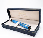 Conklin Duragraph Fountain Pen Ice Blue - Medium Nib, Timeless Writing Instrument with Cool Blue Finish