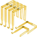 Amylove 4 Pcs Adjustable Cubicle Hanger Universal Partition Metal Cubicle Hooks Door Hanger, Adjusted to Fit Panels with 1 3/8 Inch to 3 1/2 Inch Thickness for Office Whiteboard (Gold)