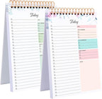 Thboxes 2 Packs To Do List Notepad, 104 Pages To Do List Notebook A5 Undated Daily Planner Notepad with Task Checklist Home Office School Supplies