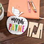 Custom Teacher Name Plate for Desk Classroom Wooden Personalized Office Name Plates for Desks Back to School Appreciation Graduation Gifts for Teacher