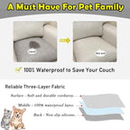 Couch Arm Covers, Waterproof Armrest Cover for Sofa, Armchair, Loveseat, Non-Slip Recliner Arm Cover, Sofa Arm Covers, Headrest Covers, Arm Chair Covers Set of 2 (Taupe, 24"×20")