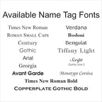 Custom Engraved Name Badges with Pin or Magnet Backing, 1" x 3" - Personalized Acrylic Name Tag with 15 Font Options and 21 Color Options - 10 Tags