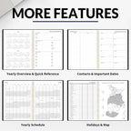 GNL 2026 Planner, Weekly and Monthly Planner January - December 2026, 8.5" x 11" Monthly Planner with Waterproof Flexible Cover, Spiral Binding Notebook with Colorful Tab, Pockets, Bookmark, Black