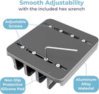 TEFONIA Vertical Laptop Stand Holder 5 Slots, Aluminum Space-Saving Laptop Holder, Adjustable Size Dock Tabletop Desk Organizer 3 Slot + 2 for Apple MacBook/Surface/PC/Tablet/iPad/iPhone (Space Gray)