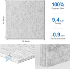 Sonicism 22 Pack Acoustic Wall Panels with Self-Adhesive, 12" X 12" X 0.4" Sound Proof Foam Panels, Decorative Soundproof Wall Panels, Sound Proof Absorbing Tiles for Home & Offices, Silver Gray