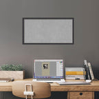 Amanti Art Black Framed Magnetic Board 13x25 Small Vision Board for use with Magnets, 100% Metal Sheet to Display Items as Office Decor or for Home Organization in mudroom, Kitchen or Kids Room