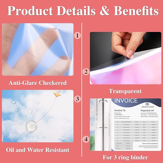 160 Pack Sheet Protectors 8.5 x 11 inch Clear Page Protectors for 3 Ring Binder, Plastic Sleeves for Papers, Document