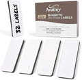Availey 32 Pieces (4 x 1.8) - White Magnetic Dry Erase Labels - Reusable Strips for Classroom Home Office Garage Refrigerator - Blank Writable Erasable Cards - Name Tags Students Locker Shelf