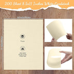 Fainne 200 Sheets 8.5 x 11 Inches Card stock Thick Paper Heavyweight Card Stock Printer Paper 250 GSM 92 lb Cover 170 lb Text for Invitations Menus Crafts DIY Projects(pale yellow)