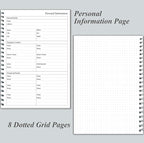 Daily Planner Undated - A5 To Do List Notebook Hourly Schedules, Spiral Appointment Planner for Women and Men, PVC Hardcover, Inner Pocket, Elastic Closure, 5.8" x 8.3", Grey