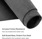 SUJAYU Dual Sided PU Leather Desk Pad, Mouse Pad, Office Desk Mat, Non-Slip Laptop Desk Pad, Waterproof Desk Writing Pad for Office and Home (23.6" x 11.8", Black)