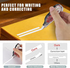 WISOPTUS 15PCS White Correction Tape with Dispenser, 39.37ft Each, Fast, Clean, Opaque and Easy to Use Tear-Resistant Correction Tape Bulk Office or School Supplies, Blue, Red, Gray