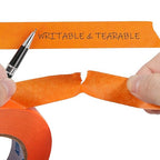 KIWIHUB Orange Painters Tape,1 inch x 60 Yards x 5 Rolls (300 Yards Total) - Medium Adhesive Masking Tape for Painting,Labeling,DIY Crafting,Decoration and School Projects