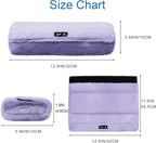 SPRING SEAON Wheelchair Armrest Covers 2 Pack Soft Memory Foam Wheelchair armrest Pads Wicking Washable for Office Transport Chair (Deep Purple)
