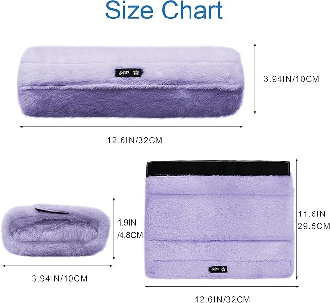 SPRING SEAON Wheelchair Armrest Covers 2 Pack Soft Memory Foam Wheelchair armrest Pads Wicking Washable for Office Transport Chair (Deep Purple)