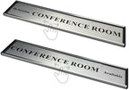 SINKAA Custom Slider Sign for Door and Wall - 2 X 10 inch Custom Slider Sign for Home, Office, Hotels, Hospital, Conference Room, Slider Door sign with Aluminum Holder