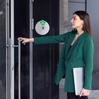 Office Door Sign, White Rotating Status Door Sign with 6 Options - Do Not Disturb/Out of Office/In a Meeting/Come in Welcome/Working Remotely/Back Soon, 6 Inch Round Privacy Signs (White)