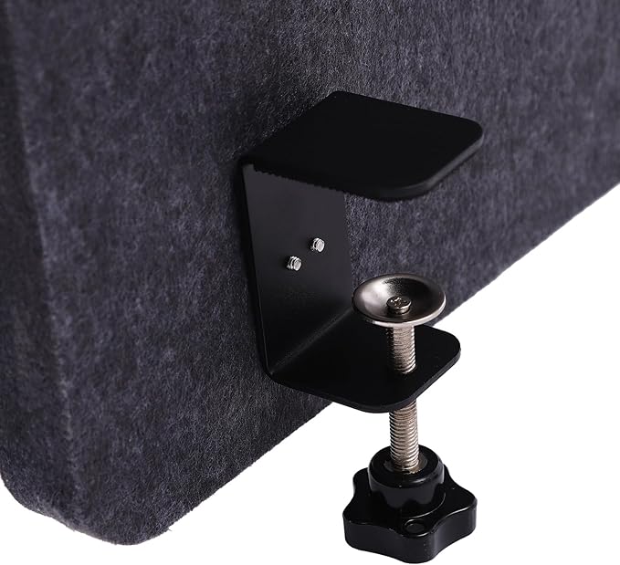 Polyester Desk Dividers, Soundproof Room Divider Office Furniture Partitions, Privacy Desk Panel with Clamps & Screwdriver, Stand Up Freestanding Desk Privacy Panel for Office Classroom(59.1" x23.8")