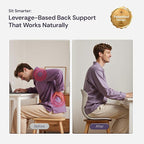 CabeVibe CabSupport Ergonomic Lumbar Support Seat Cushion M1 Plus - Posture Correction Spineseat for Office Chair, Car, Home with Breathable Memory Foam
