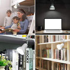 RONG&LAN Clip lamp,360° Rotation Clip on Lamp Portable Book Reading Light,Clamp on Desk/Table/Bunk Bed/Cupboard Home Lighting, (Desk lamp,Seven Colors for Your Choice) (Black,2)