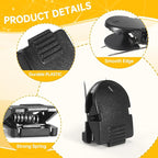 GOOLADA 60Pcs Black Cubicle Clips, Cubicle Hooks for Walls, Plastic Push Pins, Thumb Tacks for Cork Board,Cubical Accessories for Work for Bulletin Board, Fabric Wall, Classroom, School, Office