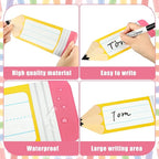 56 Pcs Name Tags for Desk Pencils Classroom Names Label Sticker Back to School Locker Name Tag Plate Colorful Desk Names Tag for Bulletin Board Teacher First Day of School Student Party Decor