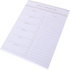 Graphique Large Magnetic Notepad, Gold Stripes–150 Sheets, 6” x 8”–Front Says,“What’s For Dinner”, Sticks to Any Magnetic Surface, Perfect for Shopping Lists, Makes a Great Gift (MLN002)