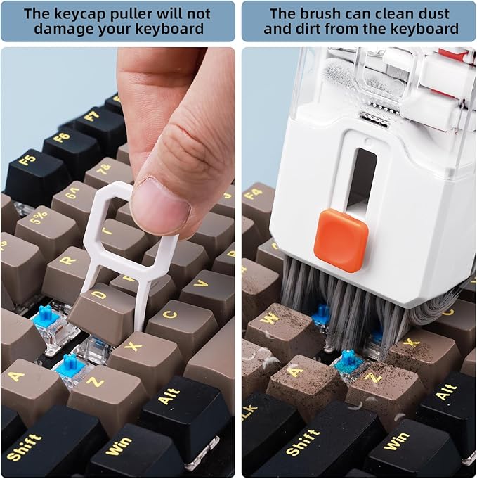 Keyboard Cleaning Kit Laptop Cleaner, All-in-1 Computer Screen Cleaning Brush Tool, Multi-Function PC Accessories Electronic Cleaner Kit Spray for iPhone iPad Macbook Earbud Camera Monitor with Patent