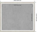 Amanti Art Silver Framed Magnetic Board 22x26 Medium Vision Board for use with Magnets, 100% Metal Sheet to Display Items as Office Decor or for Home Organization in mudroom, Kitchen or Kids Room