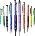 Yucold Customized Pens with Name/Logo - Touch Screen Stylus Ballpoint Pen, Perfect for Weddings, Business & Personalized Gifts (Multicolor,50)
