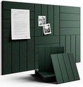 Fluxynara Large Felt Bulletin Board 36"x24" Cork Board Alternative - 6 Pack with 40 Safe Removable Adhesive Tabs, Cork Boards for Walls Cork Board for Home Office Classroom Pin Board- Pine Green