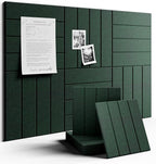 Fluxynara Large Felt Bulletin Board 36"x24" Cork Board Alternative - 6 Pack with 40 Safe Removable Adhesive Tabs, Cork Boards for Walls Cork Board for Home Office Classroom Pin Board- Pine Green