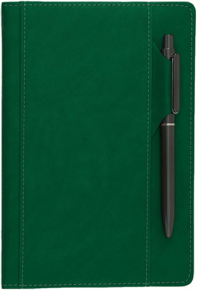 SLFreMint Premium Hardcover Notebook with Pen and Pen Holder Clip, Card Pockets, 240 Pages, College Ruled, 80GSM, Leather Note Book for Work, Study, Diary and Other Scenarios, Suitable Journal for Both Men and Women
