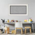Amanti Art Silver Framed Magnetic Board 18x30 Small Vision Board for use with Magnets, 100% Metal Sheet to Display Items as Office Decor or for Home Organization in mudroom, Kitchen or Kids Room