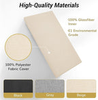 TONOR 4 PCS Large Acoustic Panel, 23.6″ * 11.8″ * 2.36″ 3D Fiberglass Sound Proof Panel with Full Self-Adhesive, Decorative Echo Absorbing Wall Panel, for Studio, Living Room, Home, Office, Beige